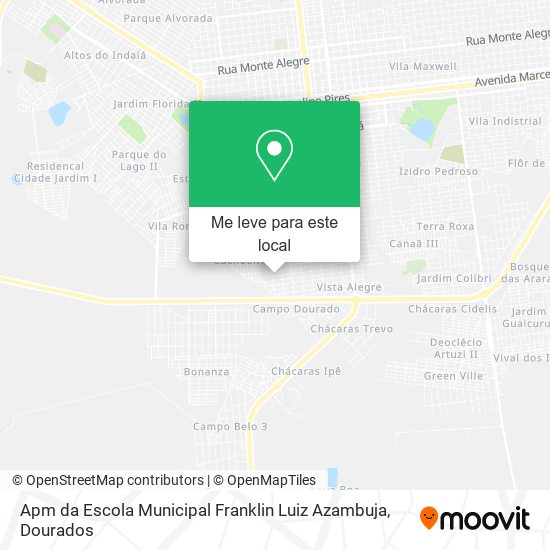 Apm da Escola Municipal Franklin Luiz Azambuja mapa