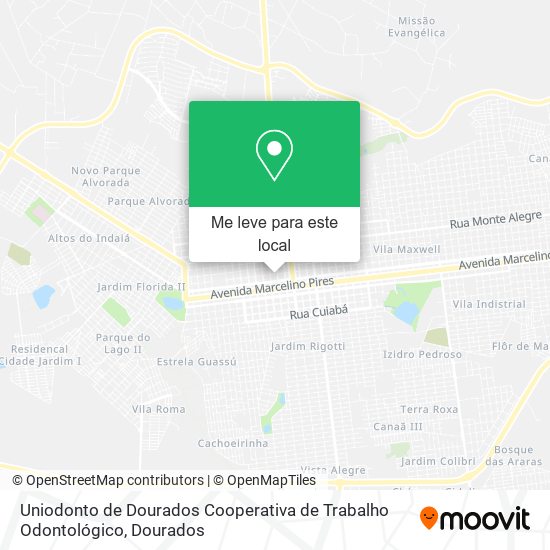 Uniodonto de Dourados Cooperativa de Trabalho Odontológico mapa