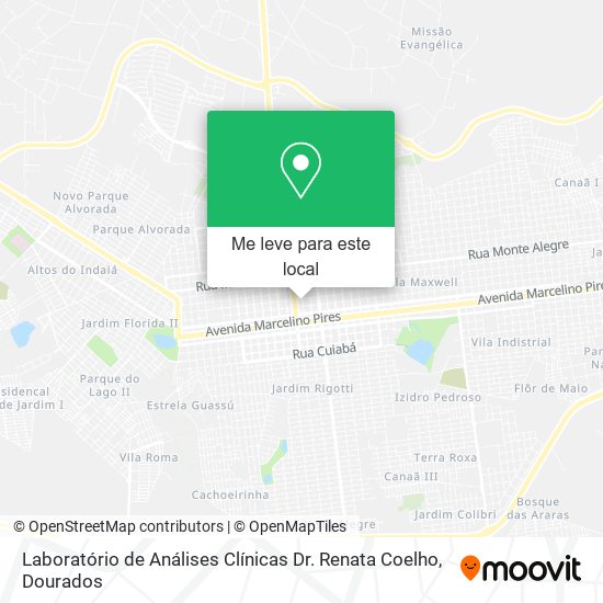 Laboratório de Análises Clínicas Dr. Renata Coelho mapa