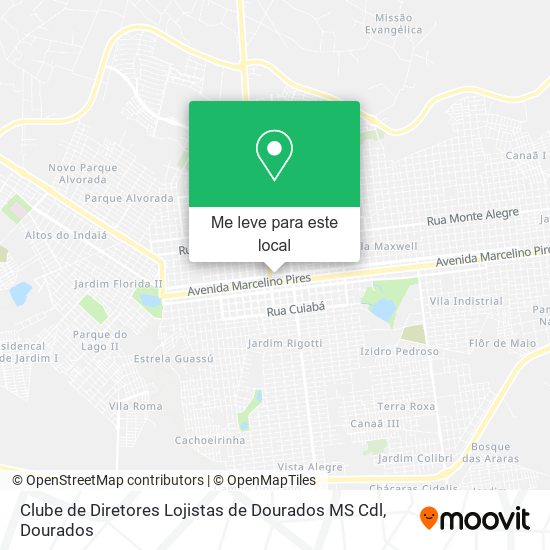 Clube de Diretores Lojistas de Dourados MS Cdl mapa