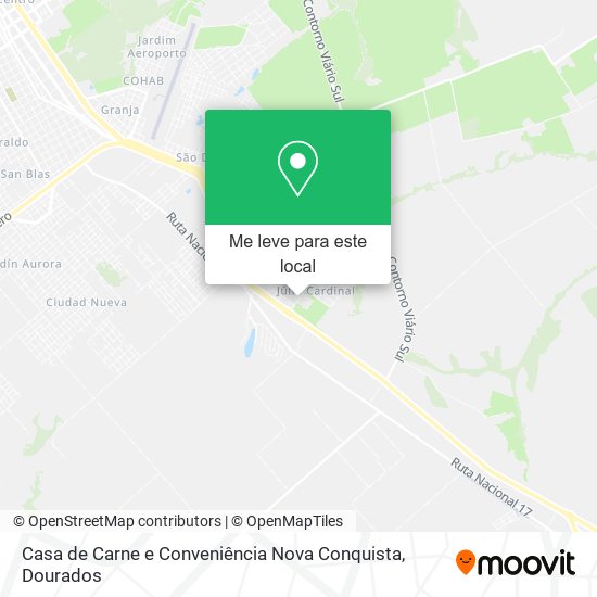 Casa de Carne e Conveniência Nova Conquista mapa
