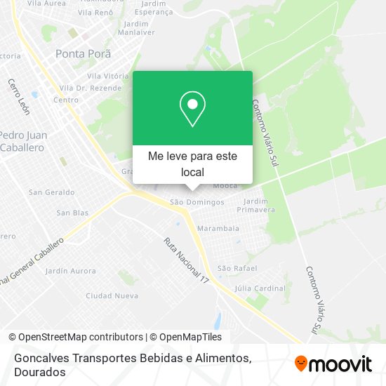 Goncalves Transportes Bebidas e Alimentos mapa
