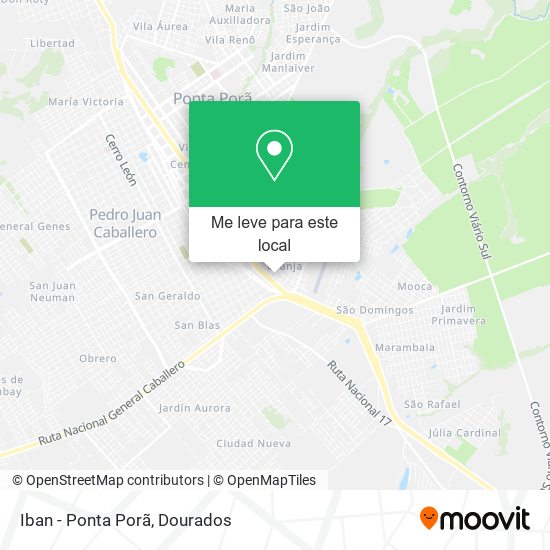 Iban - Ponta Porã mapa
