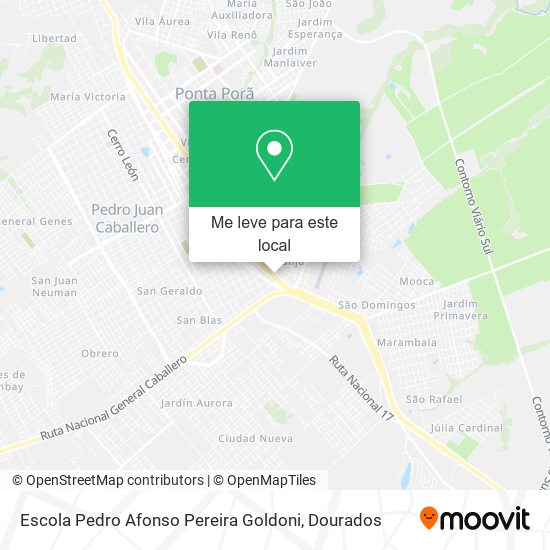 Escola Pedro Afonso Pereira Goldoni mapa