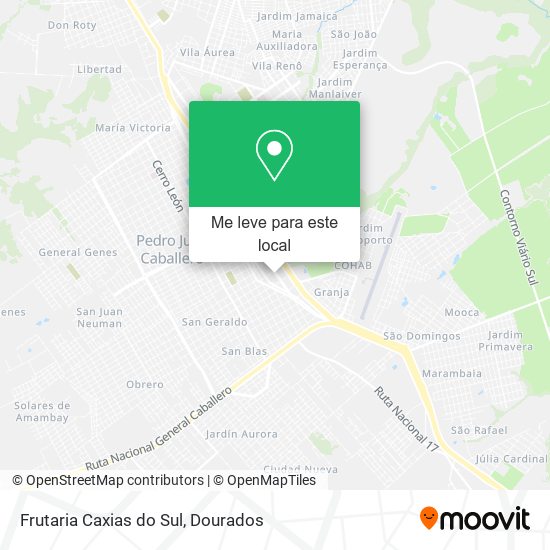 Frutaria Caxias do Sul mapa