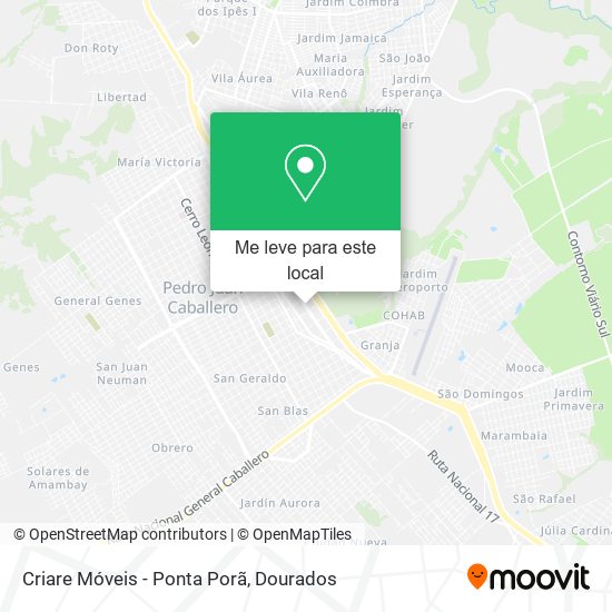 Criare Móveis - Ponta Porã mapa