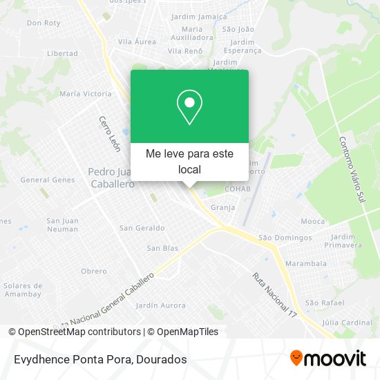 Evydhence Ponta Pora mapa