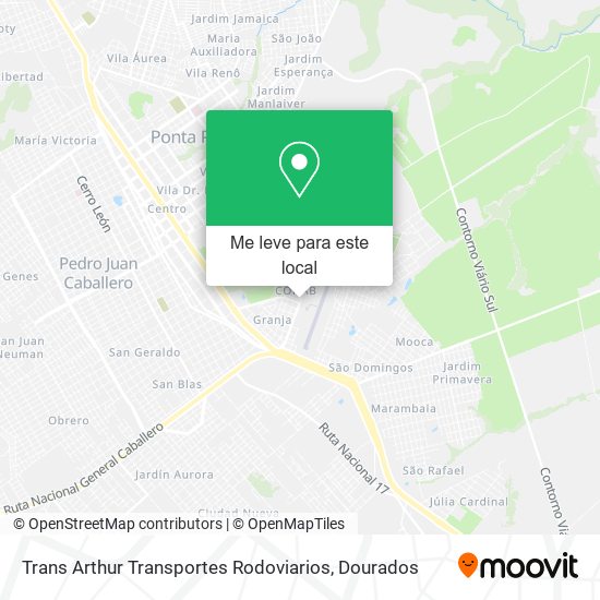 Trans Arthur Transportes Rodoviarios mapa