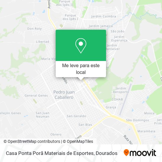 Casa Ponta Porã Materiais de Esportes mapa