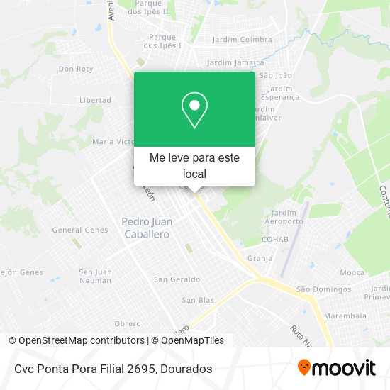 Cvc Ponta Pora Filial 2695 mapa