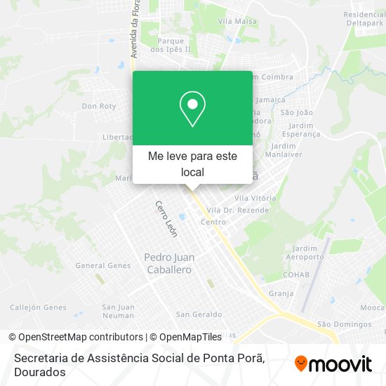 Secretaria de Assistência Social de Ponta Porã mapa