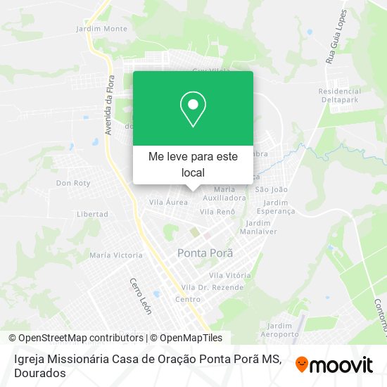 Igreja Missionária Casa de Oração Ponta Porã MS mapa