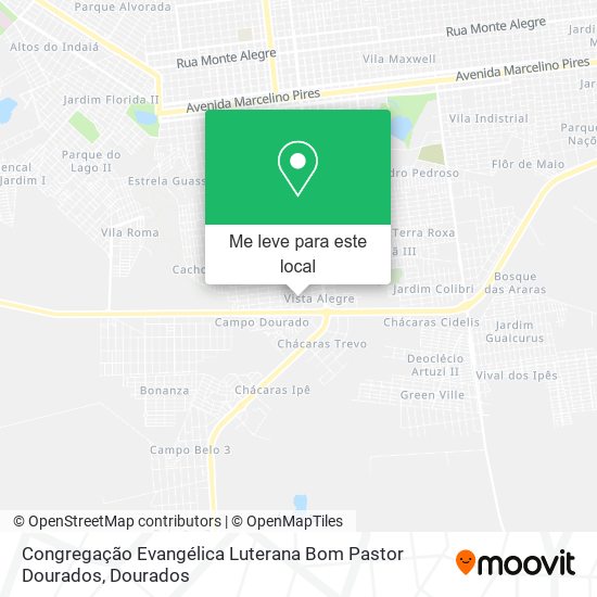 Congregação Evangélica Luterana Bom Pastor Dourados mapa