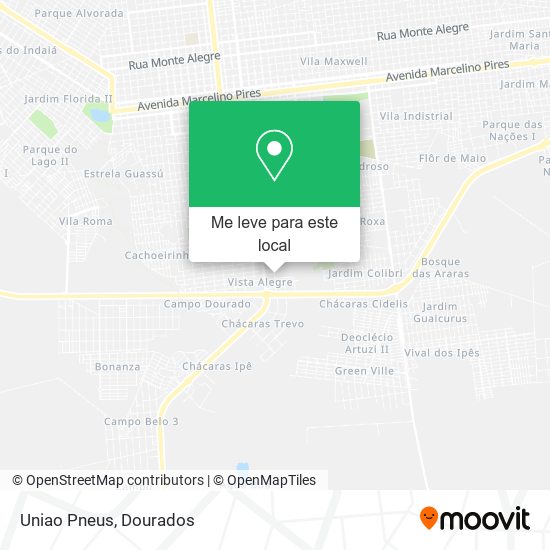 Uniao Pneus mapa