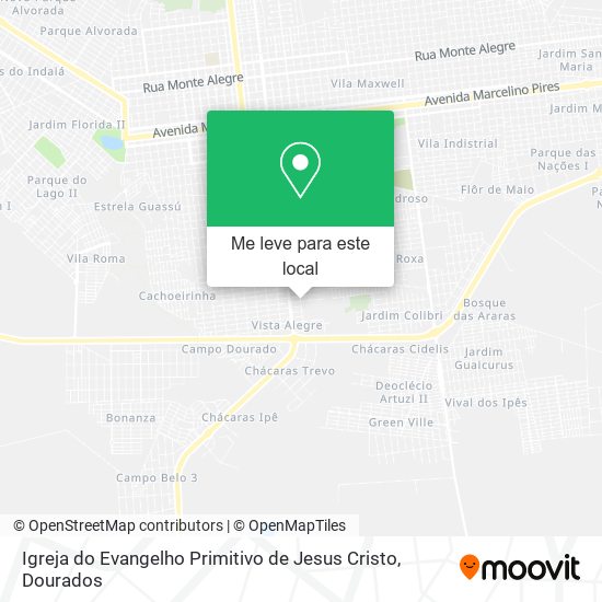 Igreja do Evangelho Primitivo de Jesus Cristo mapa