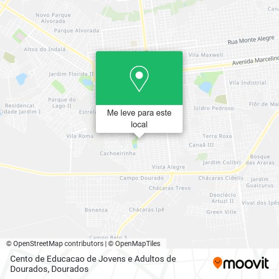 Cento de Educacao de Jovens e Adultos de Dourados mapa