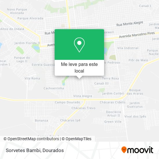 Sorvetes Bambi mapa