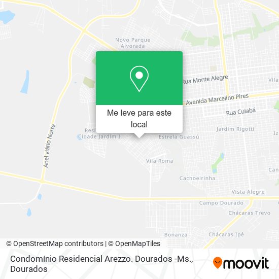 Condomínio Residencial Arezzo. Dourados -Ms. mapa