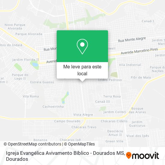 Igreja Evangélica Avivamento Bíblico - Dourados MS mapa