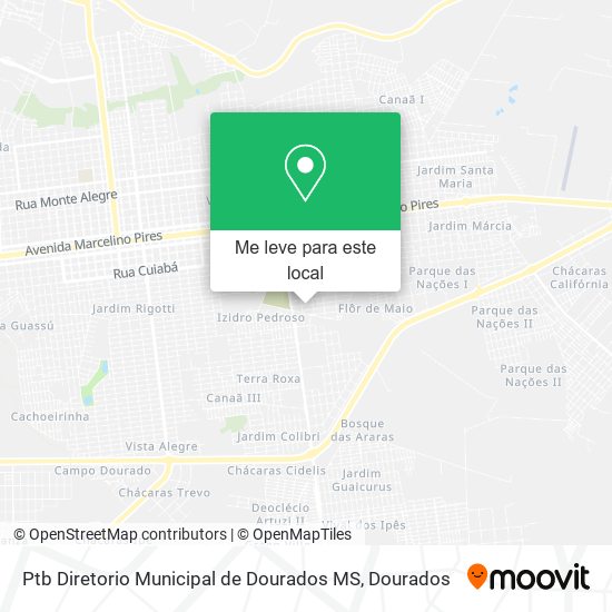 Ptb Diretorio Municipal de Dourados MS mapa