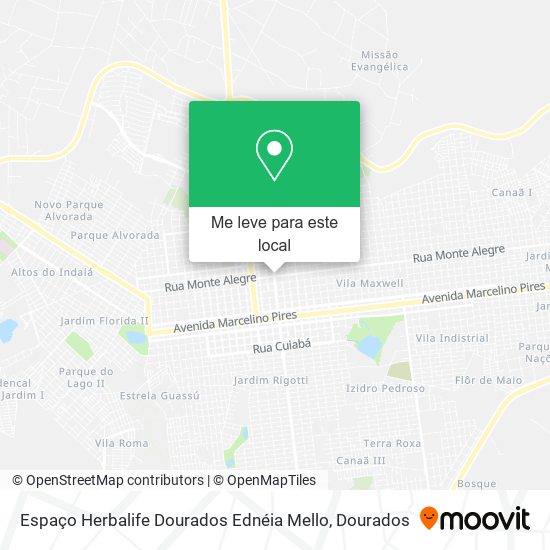 Espaço Herbalife Dourados Ednéia Mello mapa