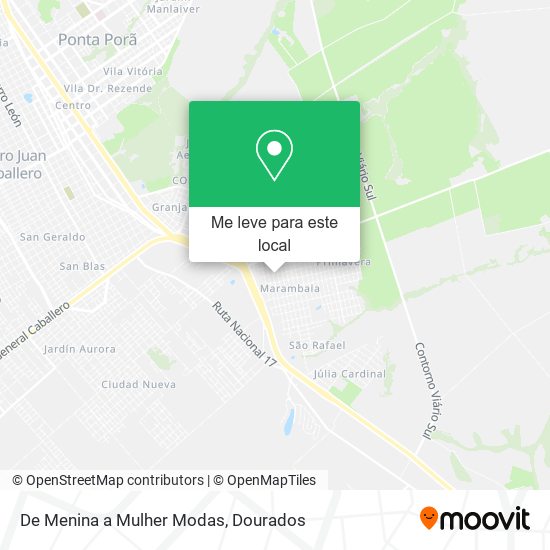 De Menina a Mulher Modas mapa