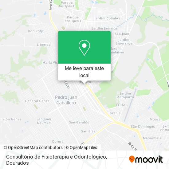 Consultório de Fisioterapia e Odontológico mapa