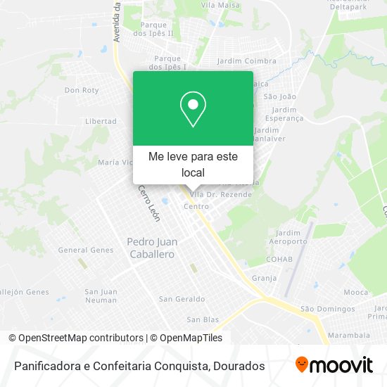 Panificadora e Confeitaria Conquista mapa