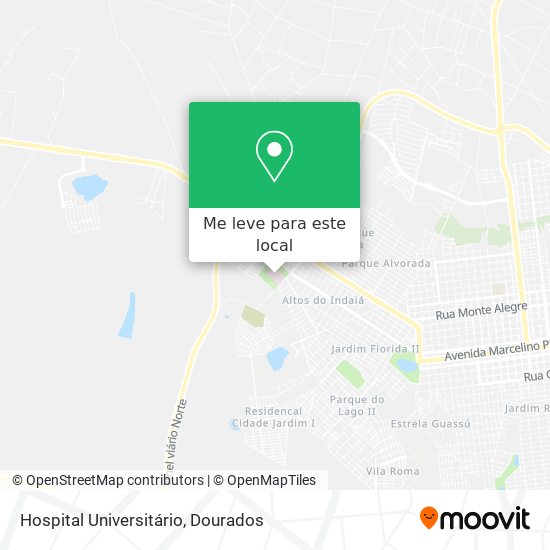 Hospital Universitário mapa