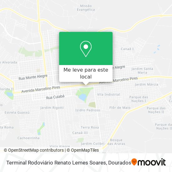 Terminal Rodoviário Renato Lemes Soares mapa