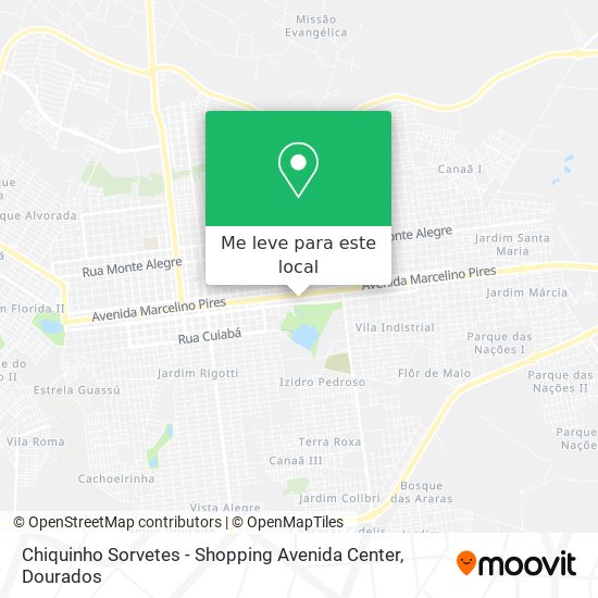 Chiquinho Sorvetes - Shopping Avenida Center mapa