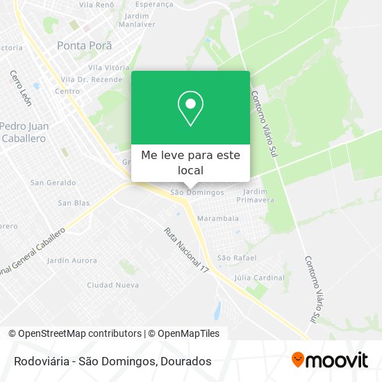 Rodoviária - São Domingos mapa