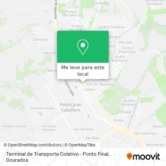 Terminal de Transporte Coletivo - Ponto Final mapa