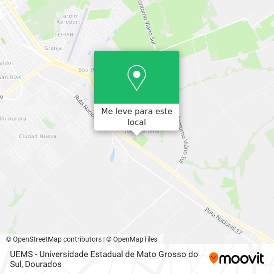 UEMS - Universidade Estadual de Mato Grosso do Sul mapa