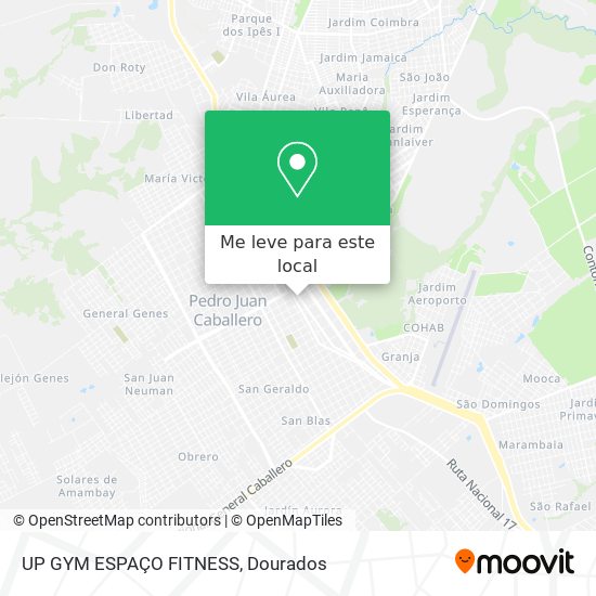 UP GYM ESPAÇO FITNESS mapa