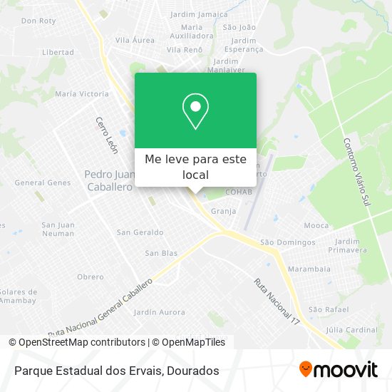 Parque Estadual dos Ervais mapa
