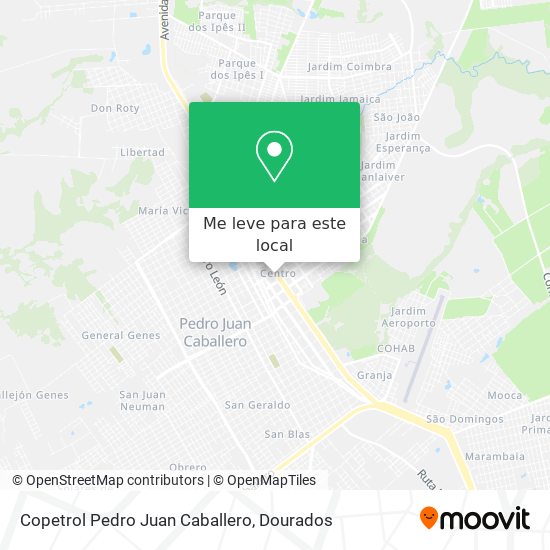 Copetrol Pedro Juan Caballero mapa