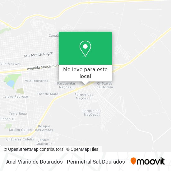 Anel Viário de Dourados - Perímetral Sul mapa
