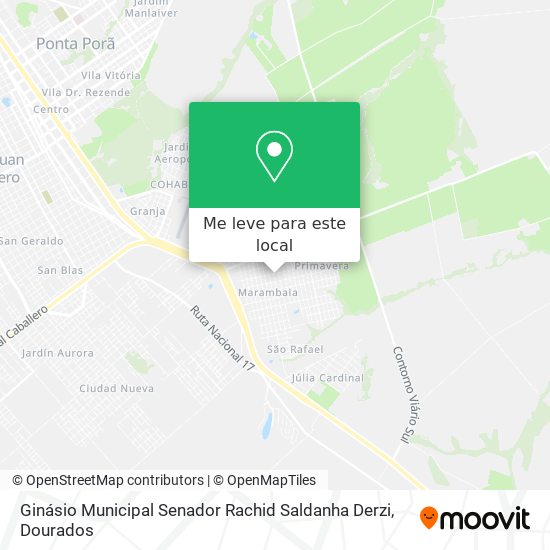 Ginásio Municipal Senador Rachid Saldanha Derzi mapa