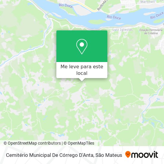 Cemitério Municipal De Córrego D'Anta mapa