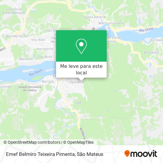 Emef Belmiro Teixeira Pimenta mapa