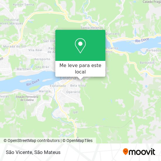 São Vicente mapa