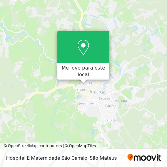 Hospital E Maternidade São Camilo mapa