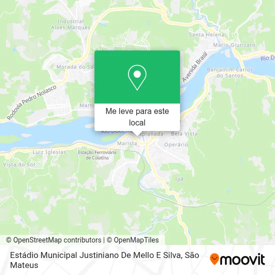 Como chegar até Estádio Municipal Justiniano De Mello E Silva em ...