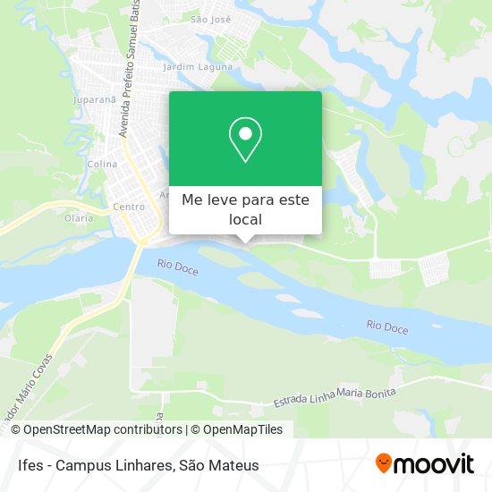 Ifes - Campus Linhares mapa