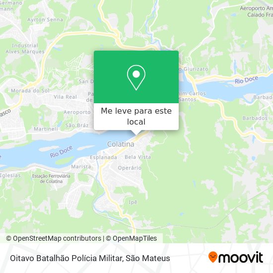 Oitavo Batalhão Polícia Militar mapa