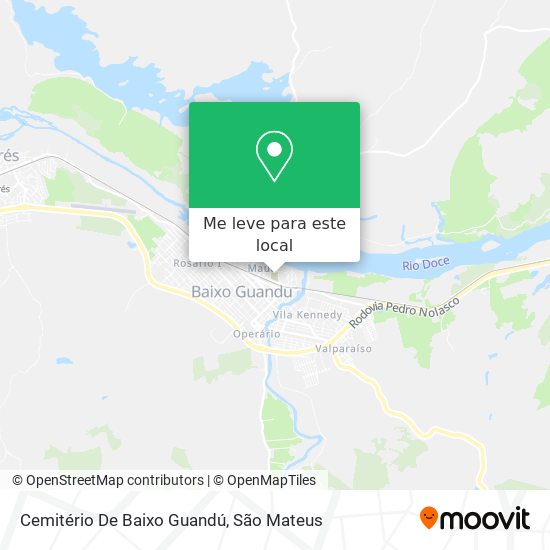 Cemitério De Baixo Guandú mapa