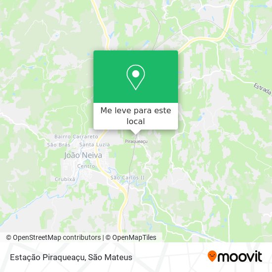 Estação Piraqueaçu mapa