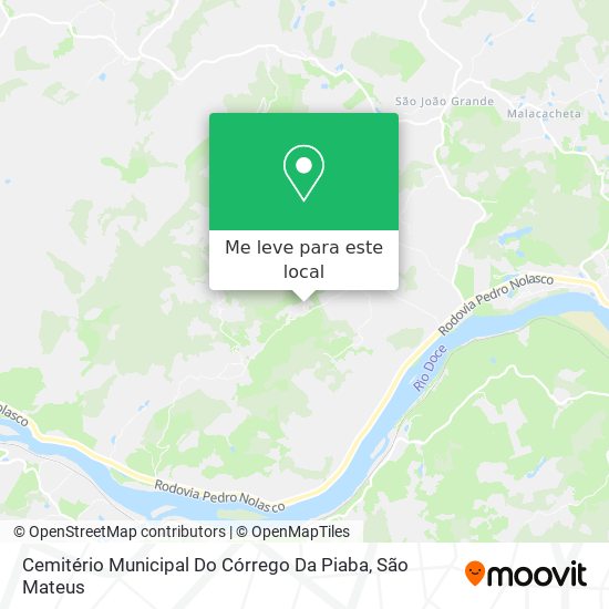 Cemitério Municipal Do Córrego Da Piaba mapa