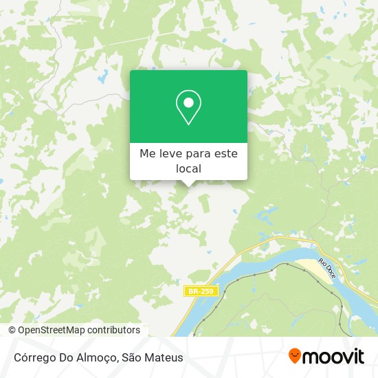 Córrego Do Almoço mapa